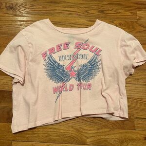 american eagle light pink crop top